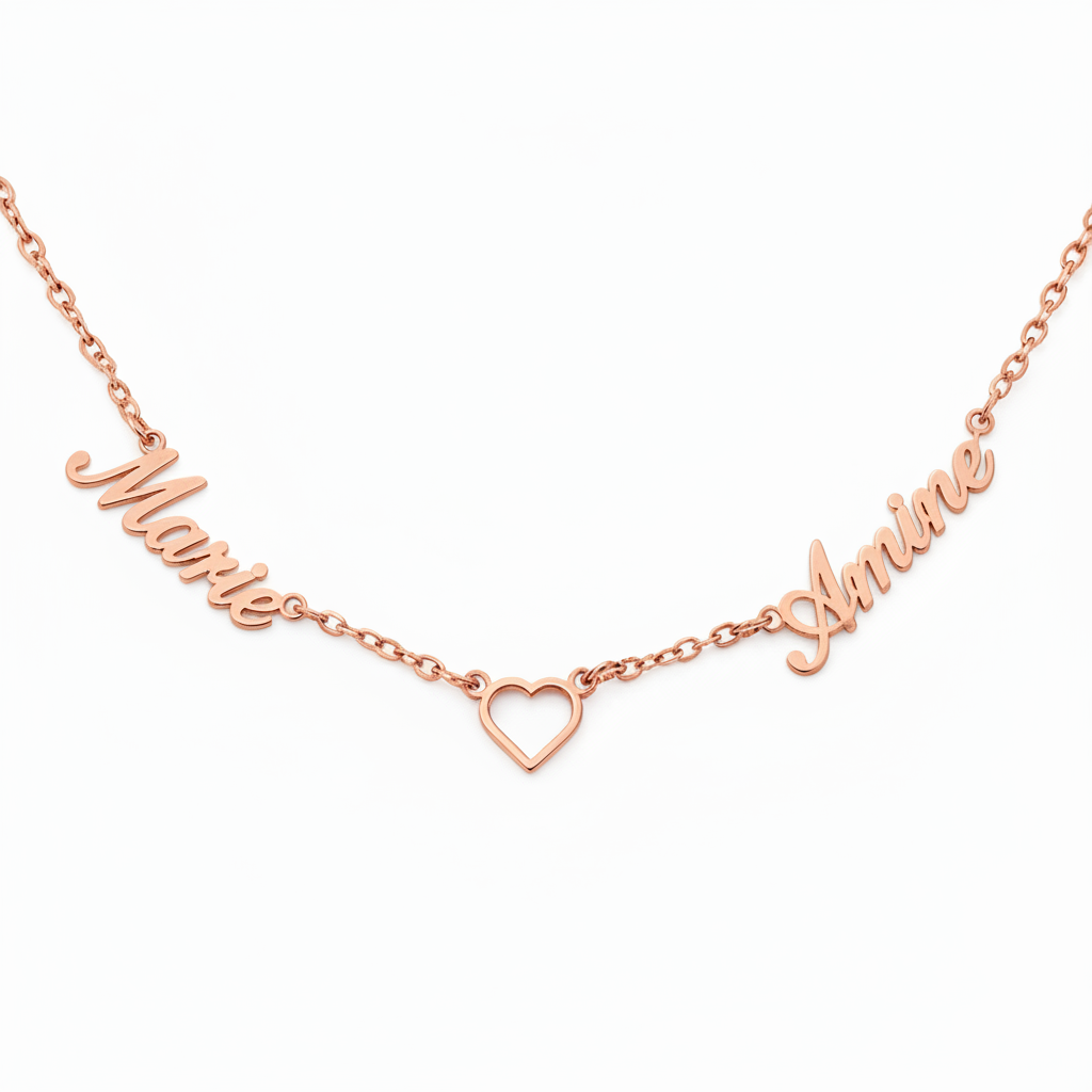 Collar con nombre "Abrazo eterno"