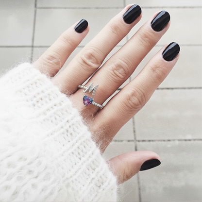 Anillo ajustable con nombre "Cola de sirena"