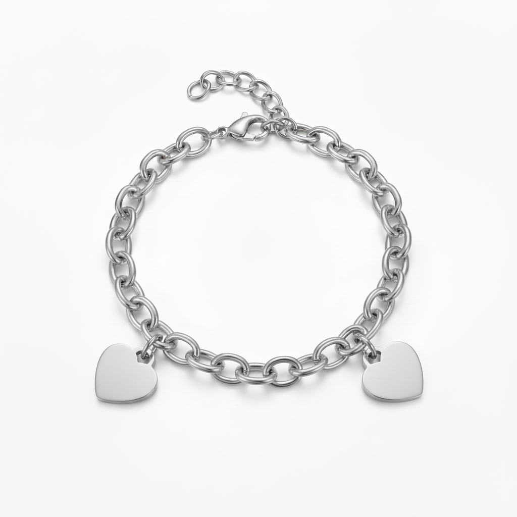 Pulsera Initial "Custom Hearts"