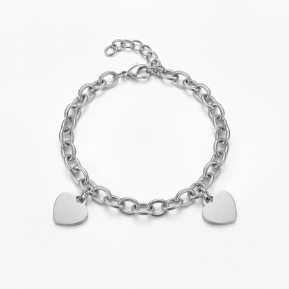 Pulsera Initial "Custom Hearts"