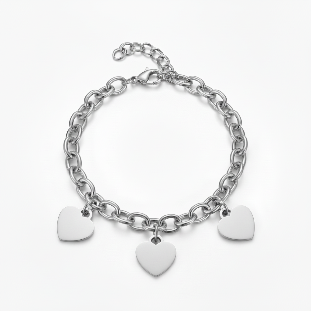 Pulsera Initial "Custom Hearts"