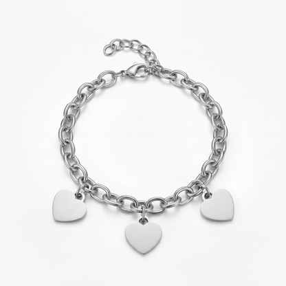 Pulsera Initial "Custom Hearts"