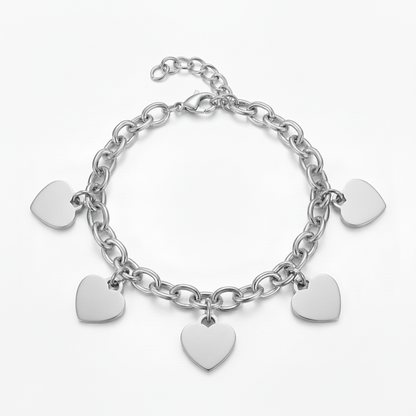Pulsera Initial "Custom Hearts"