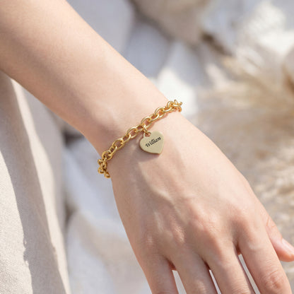 Pulsera Initial "Custom Hearts"