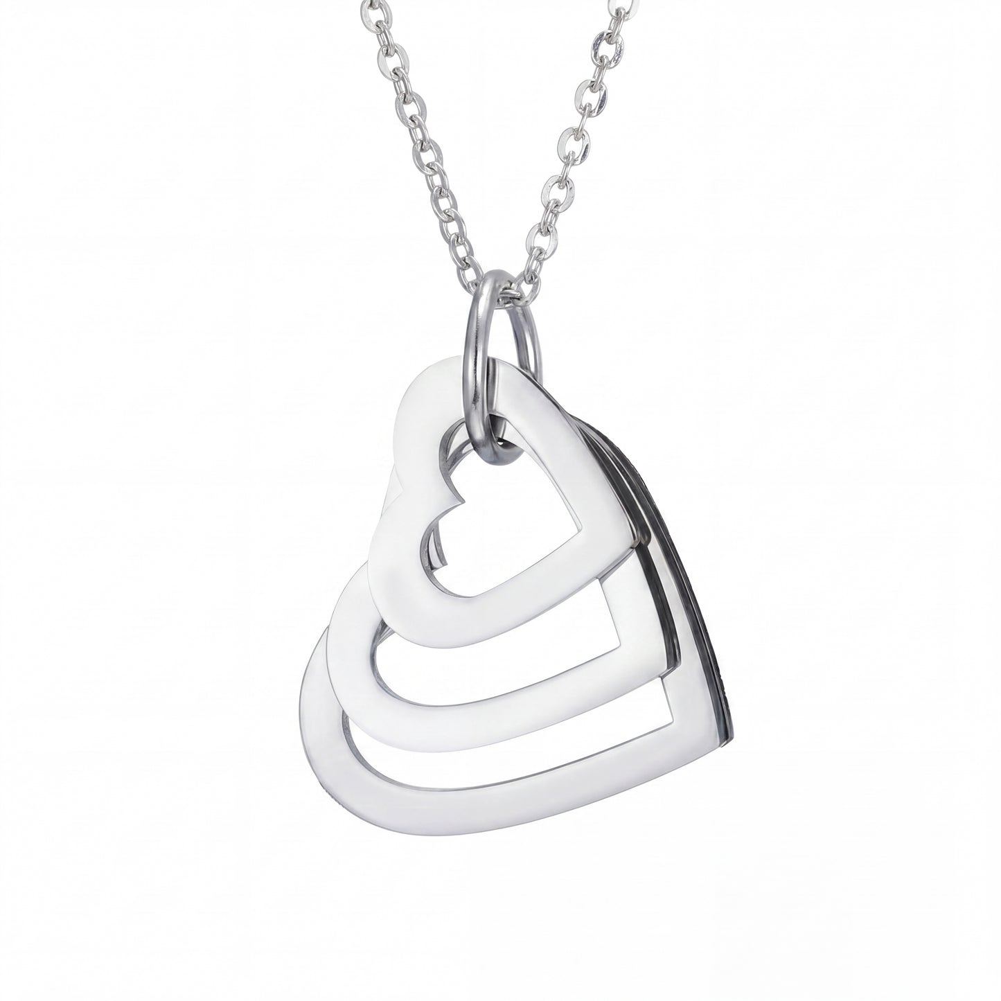Name Necklace "Cascading Hearts"