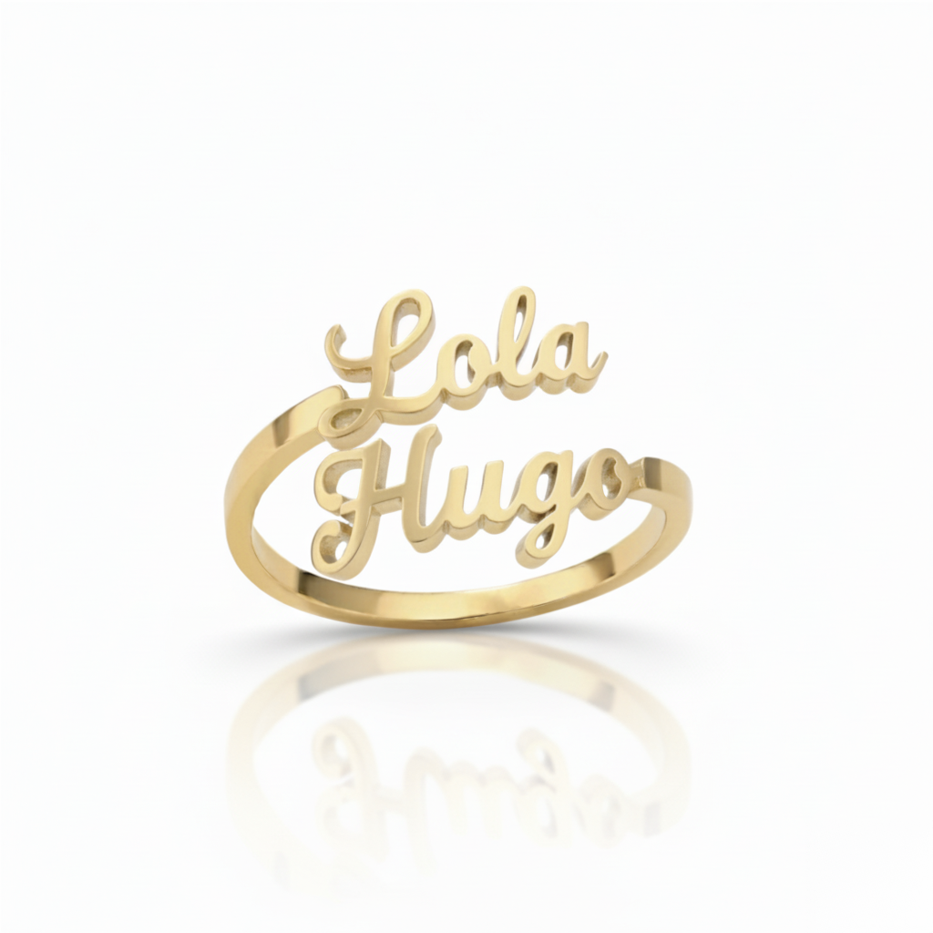 Anillo Ajustable con Nombre "Doble Escritura"