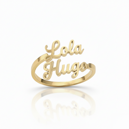 Anillo Ajustable con Nombre "Doble Escritura"
