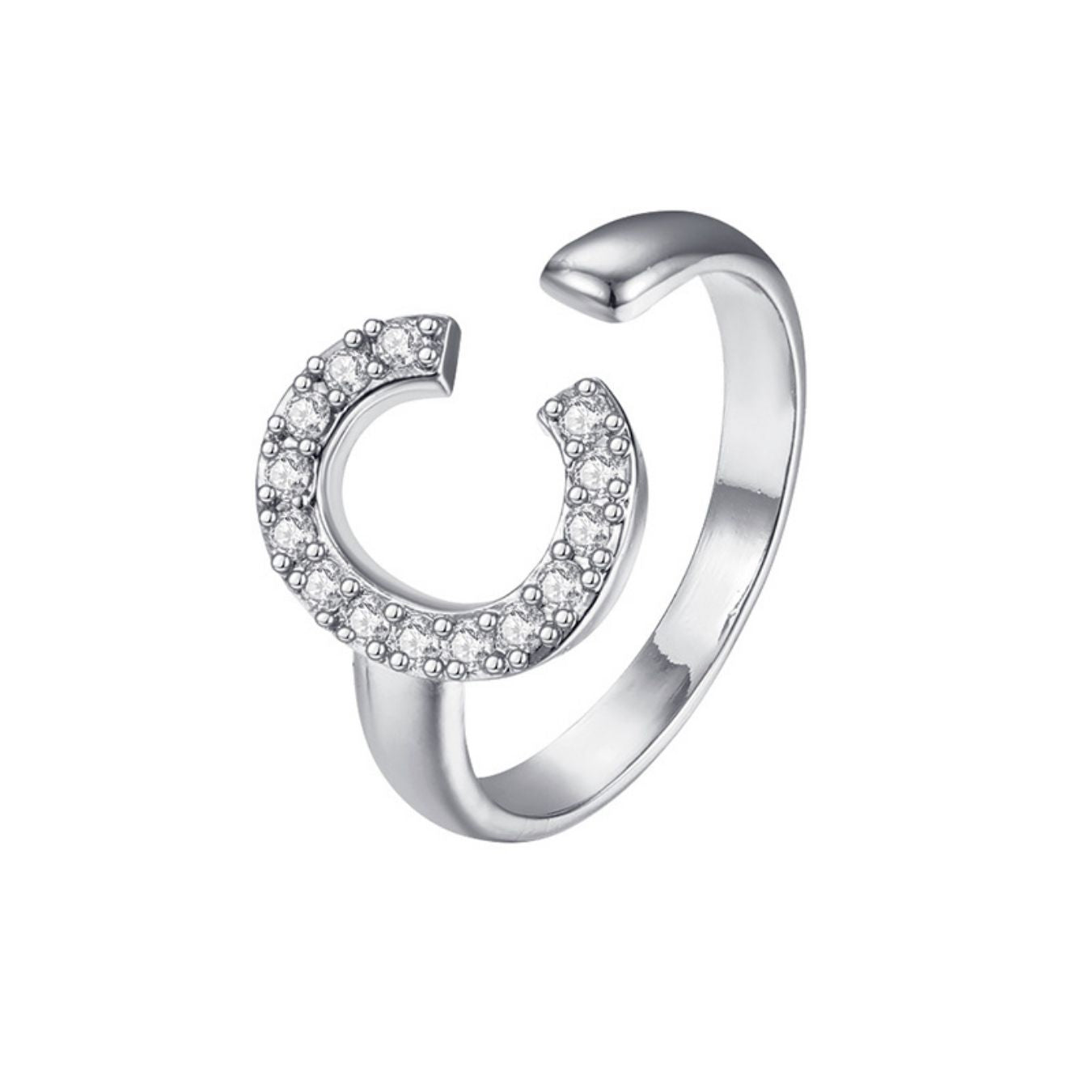 Anillo Ajustable con Inicial "Twinkle"