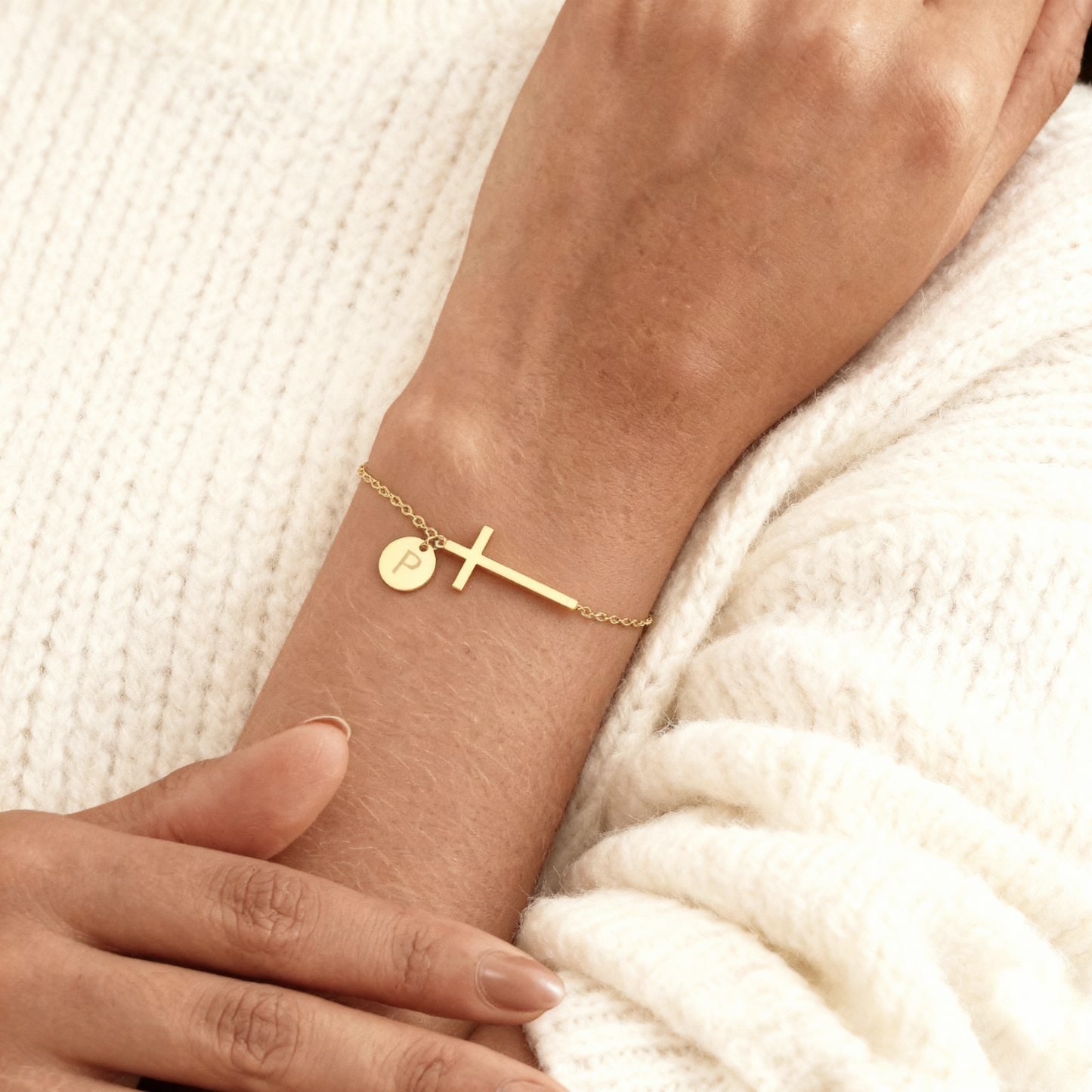 Pulsera Inicial "Cruz"