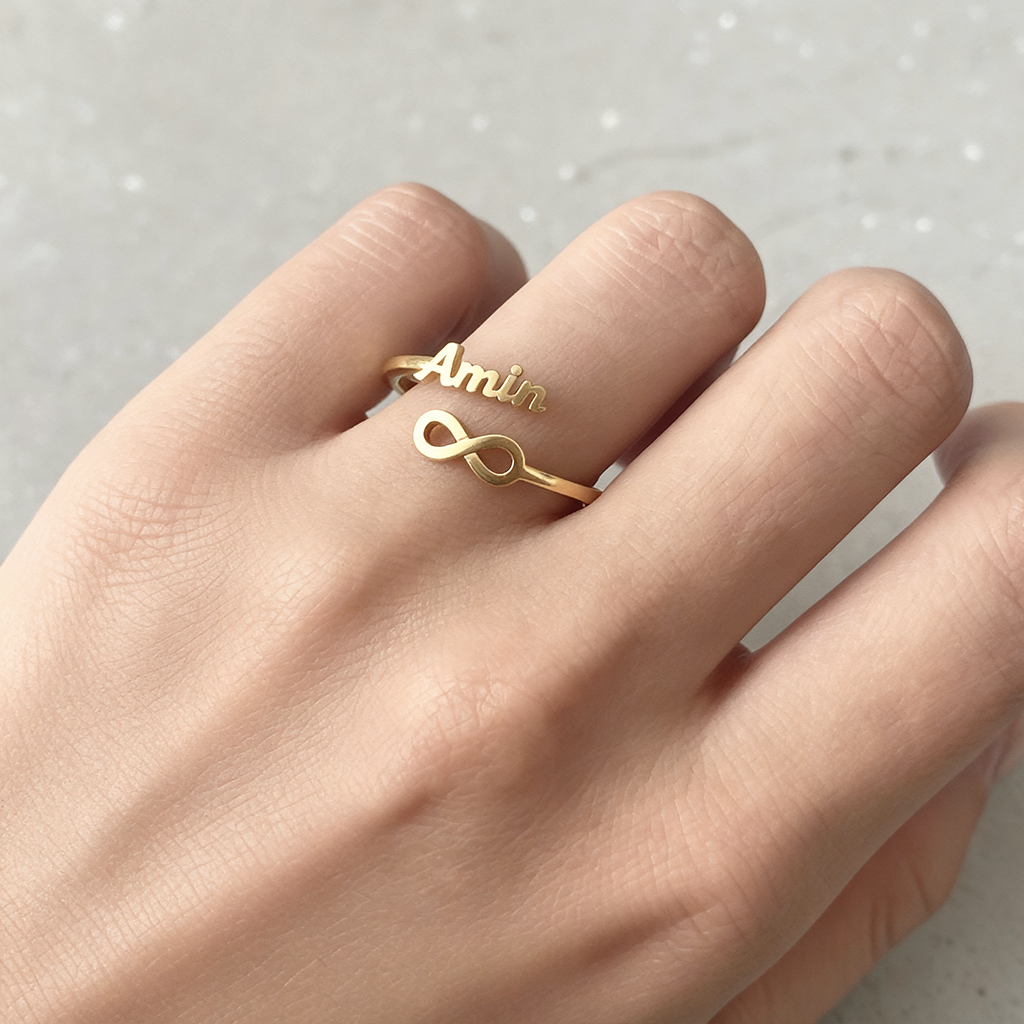 Anillo Ajustable con Nombre "Vínculo Eterno"