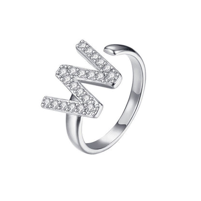Anillo Ajustable con Inicial "Twinkle"