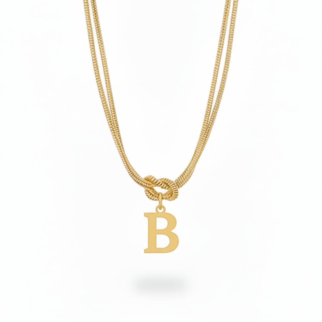 Collar Inicial "Nudo Alfabeto"