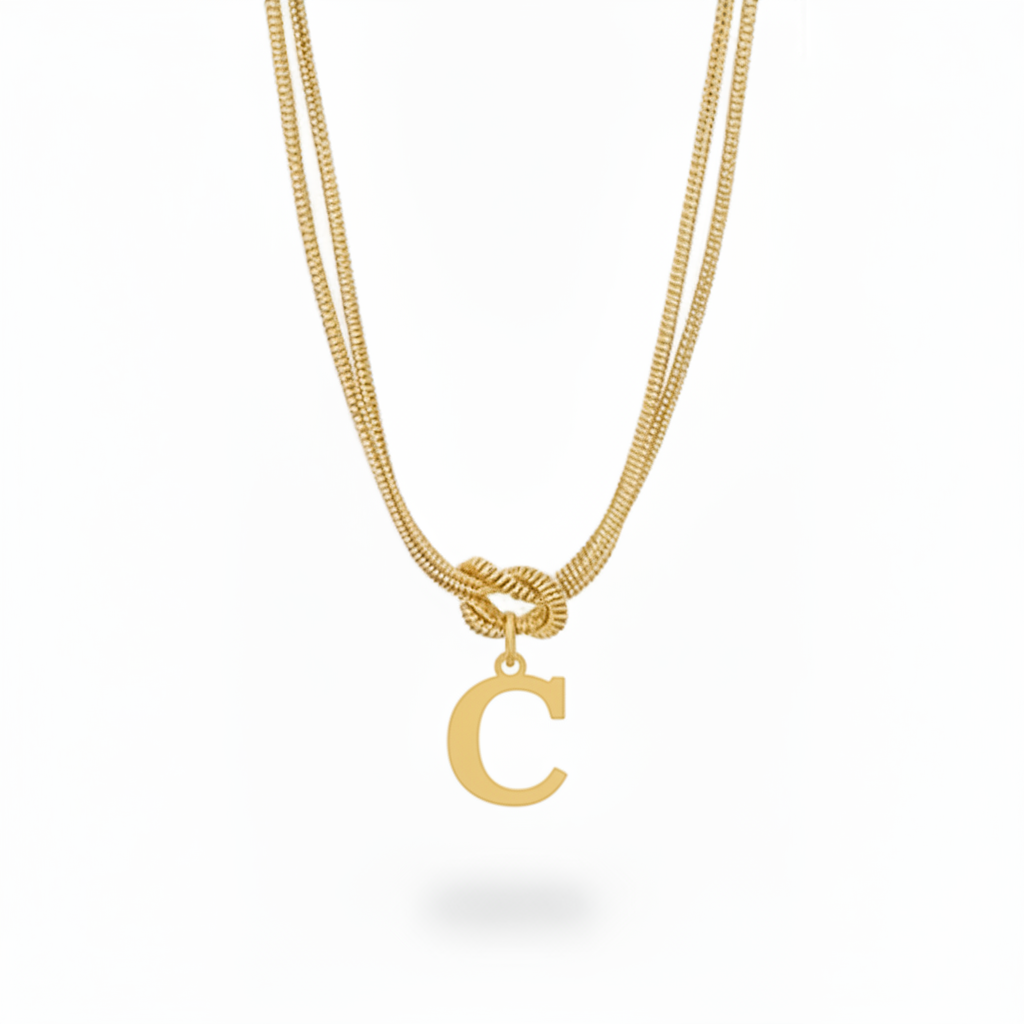 Collar Inicial "Nudo Alfabeto"