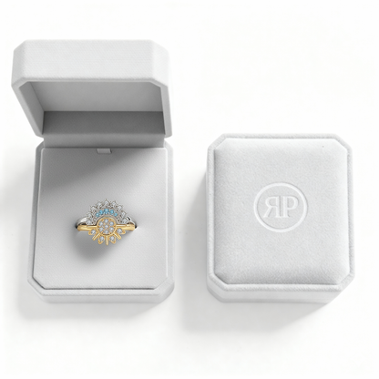 Juego de anillos ajustables "Brillo Eclipse"