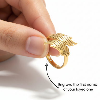 Anillo ajustable "Alas de ángel"