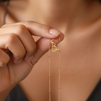 Collar Inicial "Corazón Amor"