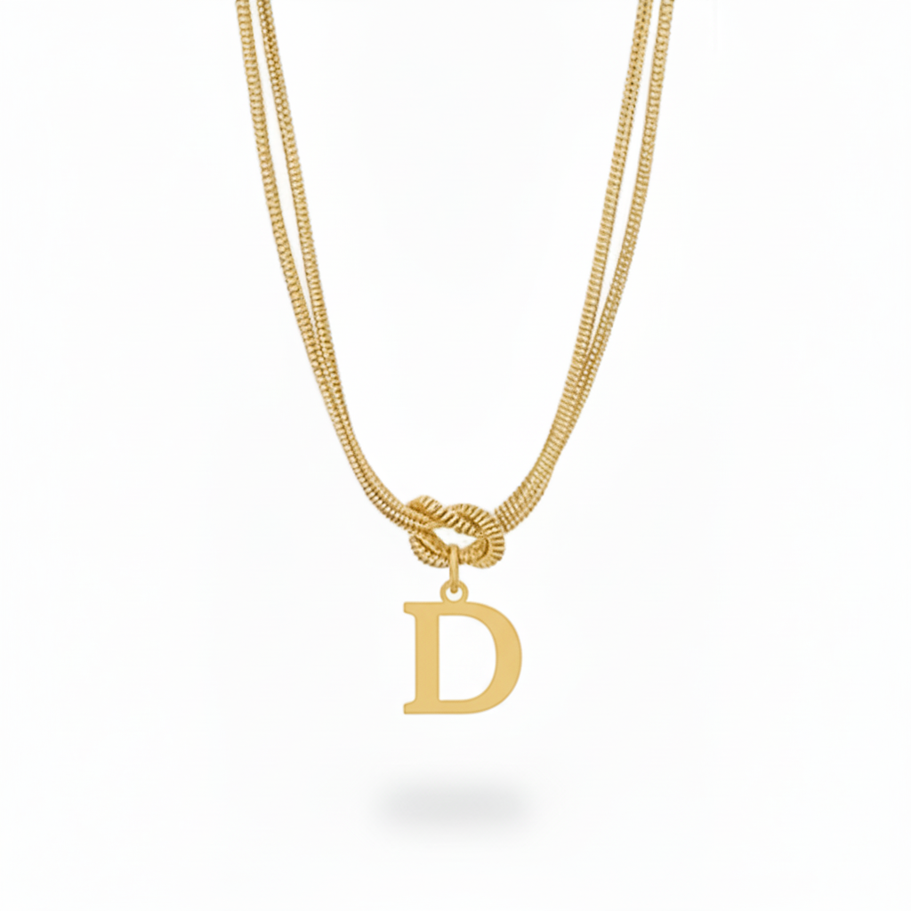 Collar Inicial "Nudo Alfabeto"