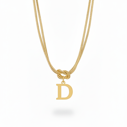 Collar Inicial "Nudo Alfabeto"