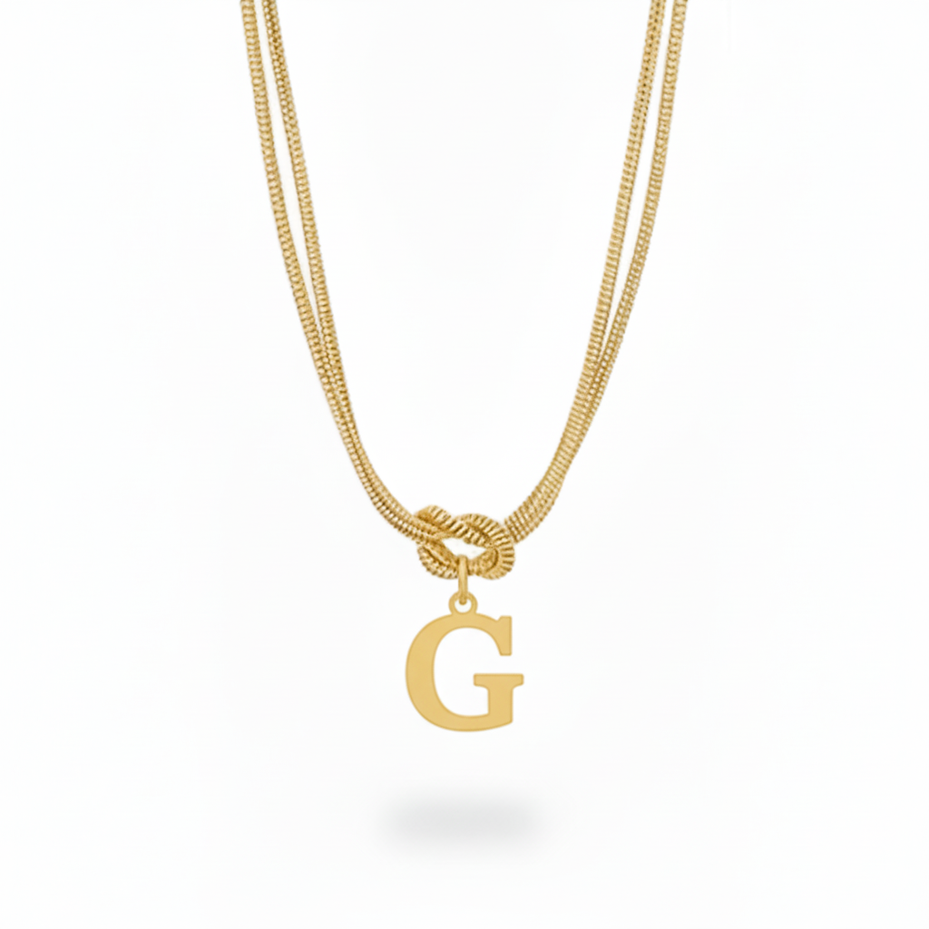 Collar Inicial "Nudo Alfabeto"