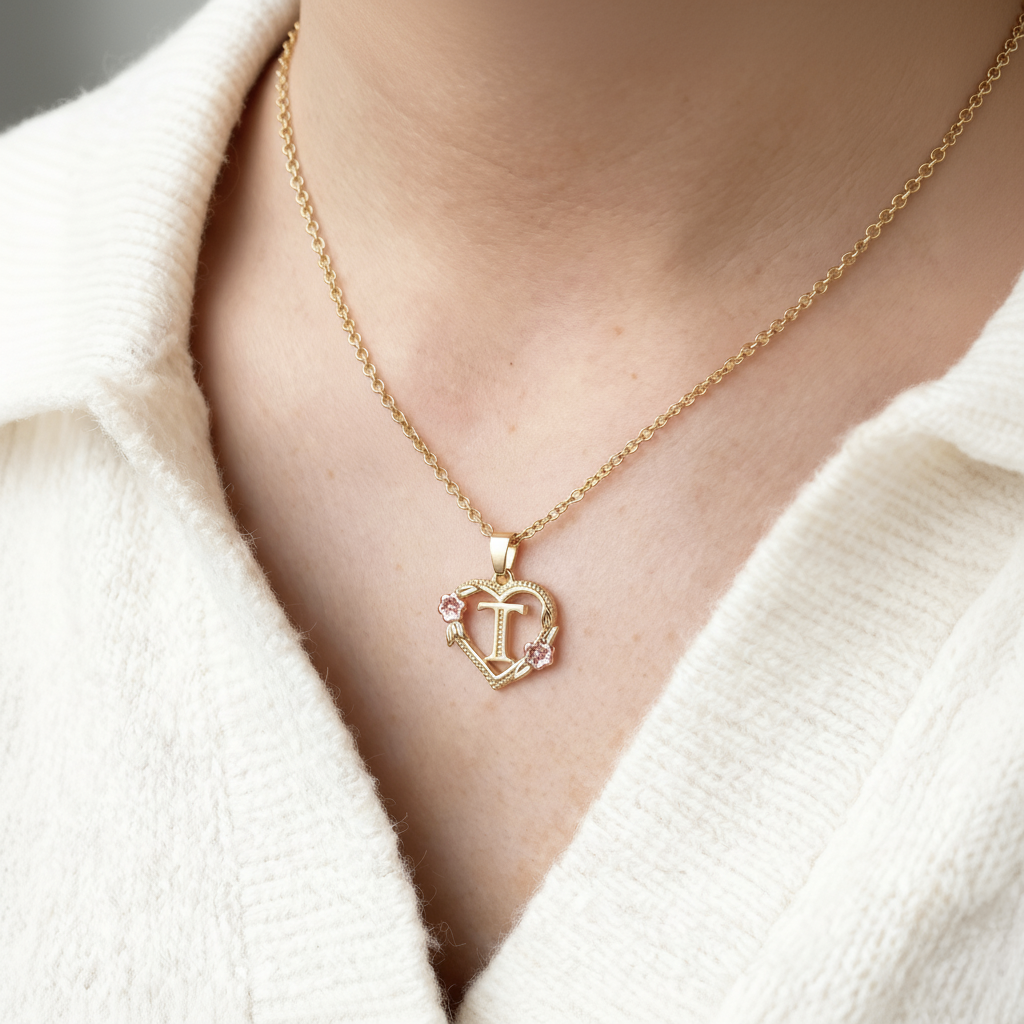 Collar con inicial "Bloom"