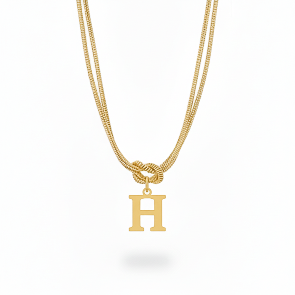 Collar Inicial "Nudo Alfabeto"