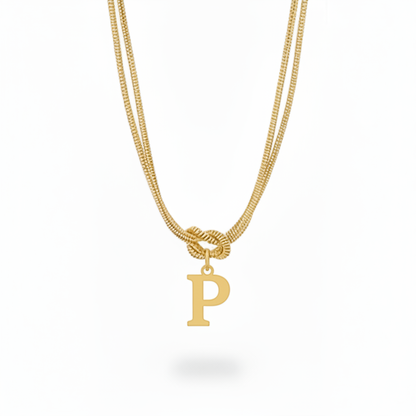 Collar Inicial "Nudo Alfabeto"