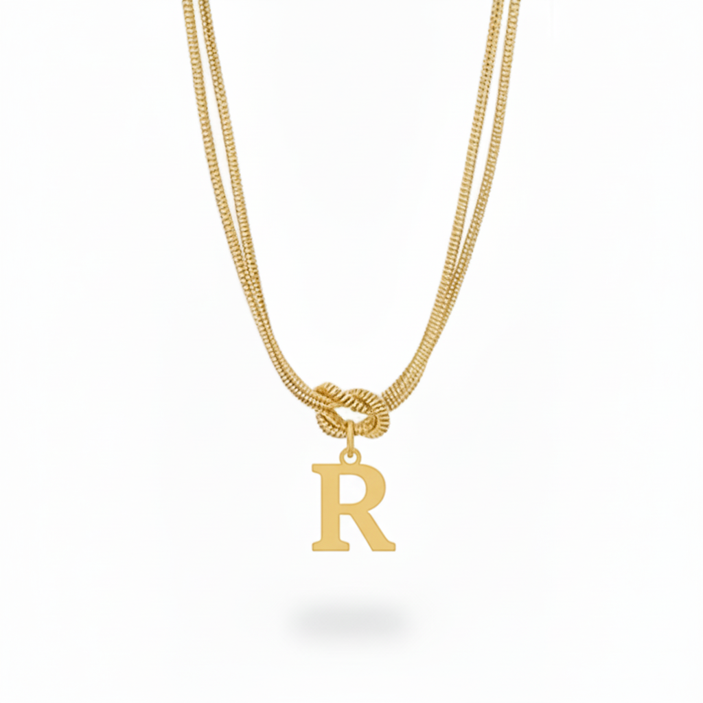 Collar Inicial "Nudo Alfabeto"