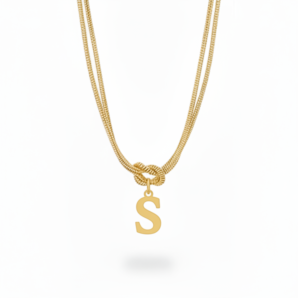 Collar Inicial "Nudo Alfabeto"