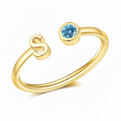 Anillo Ajustable con Inicial "Esencia"