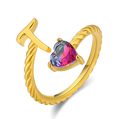 Anillo ajustable con nombre "Cola de sirena"