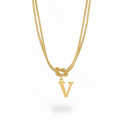Collar Inicial "Nudo Alfabeto"