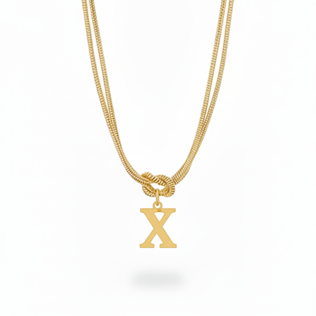 Collar Inicial "Nudo Alfabeto"