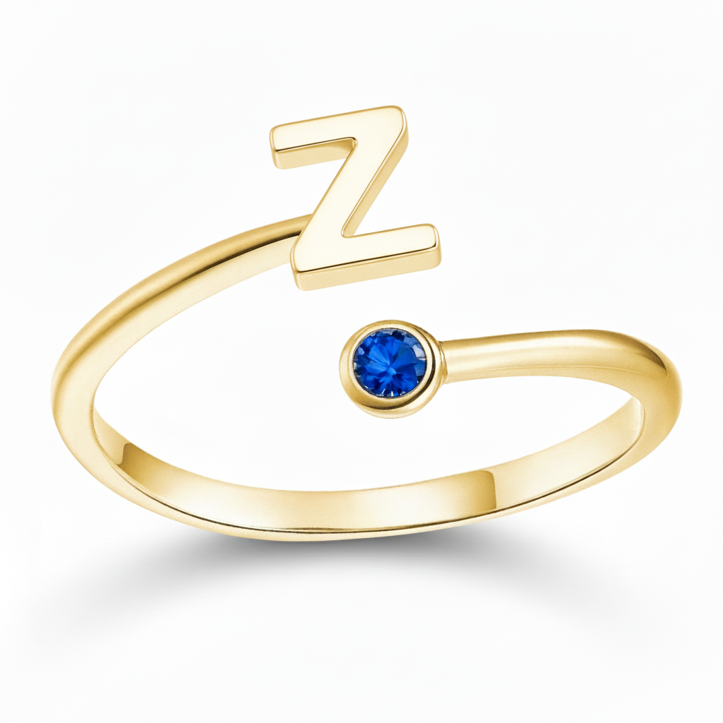 Anillo Ajustable con Inicial "Esencia"