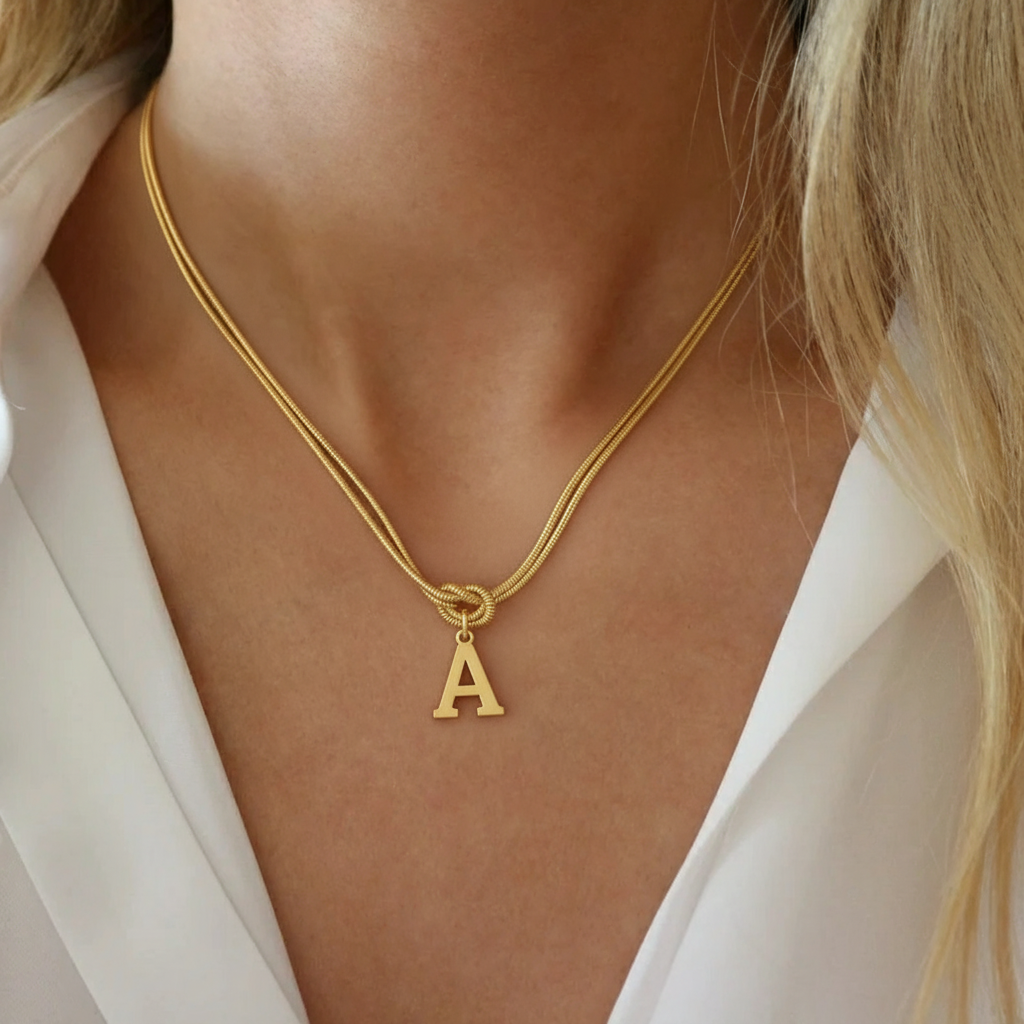 Collar Inicial "Nudo Alfabeto"