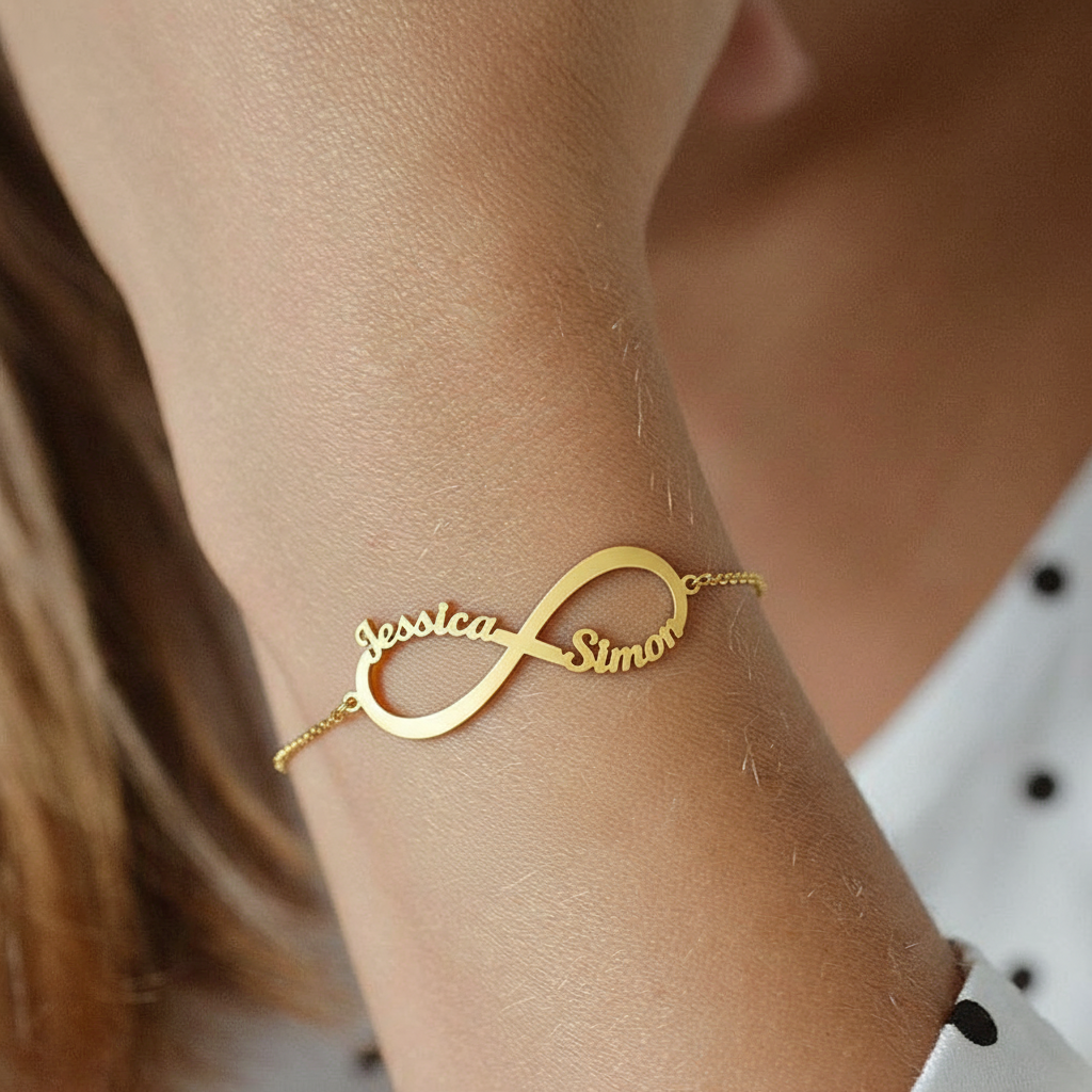 Pulsera con nombre "Vínculo eterno"