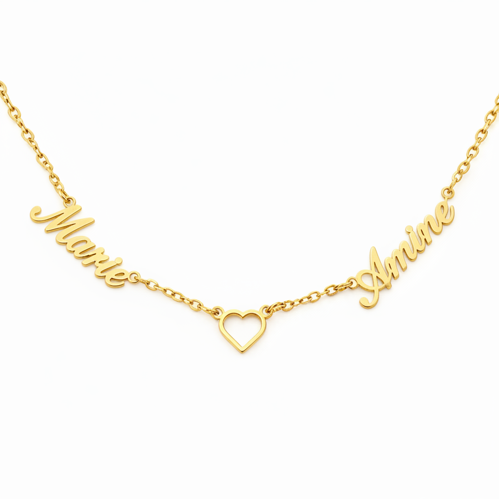 Collar con nombre "Abrazo eterno"