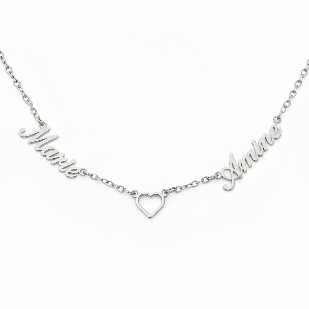 Collar con nombre "Abrazo eterno"