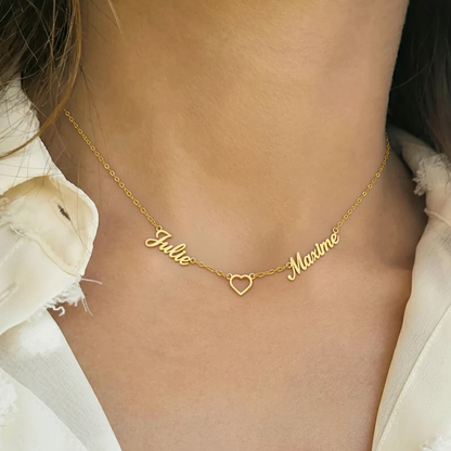 Collar con nombre "Abrazo eterno"