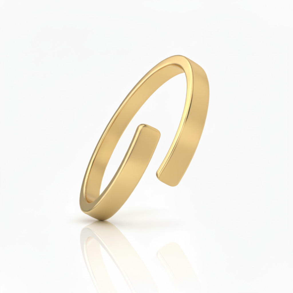 Anillo Ajustable con Iniciales "Alma Doble"